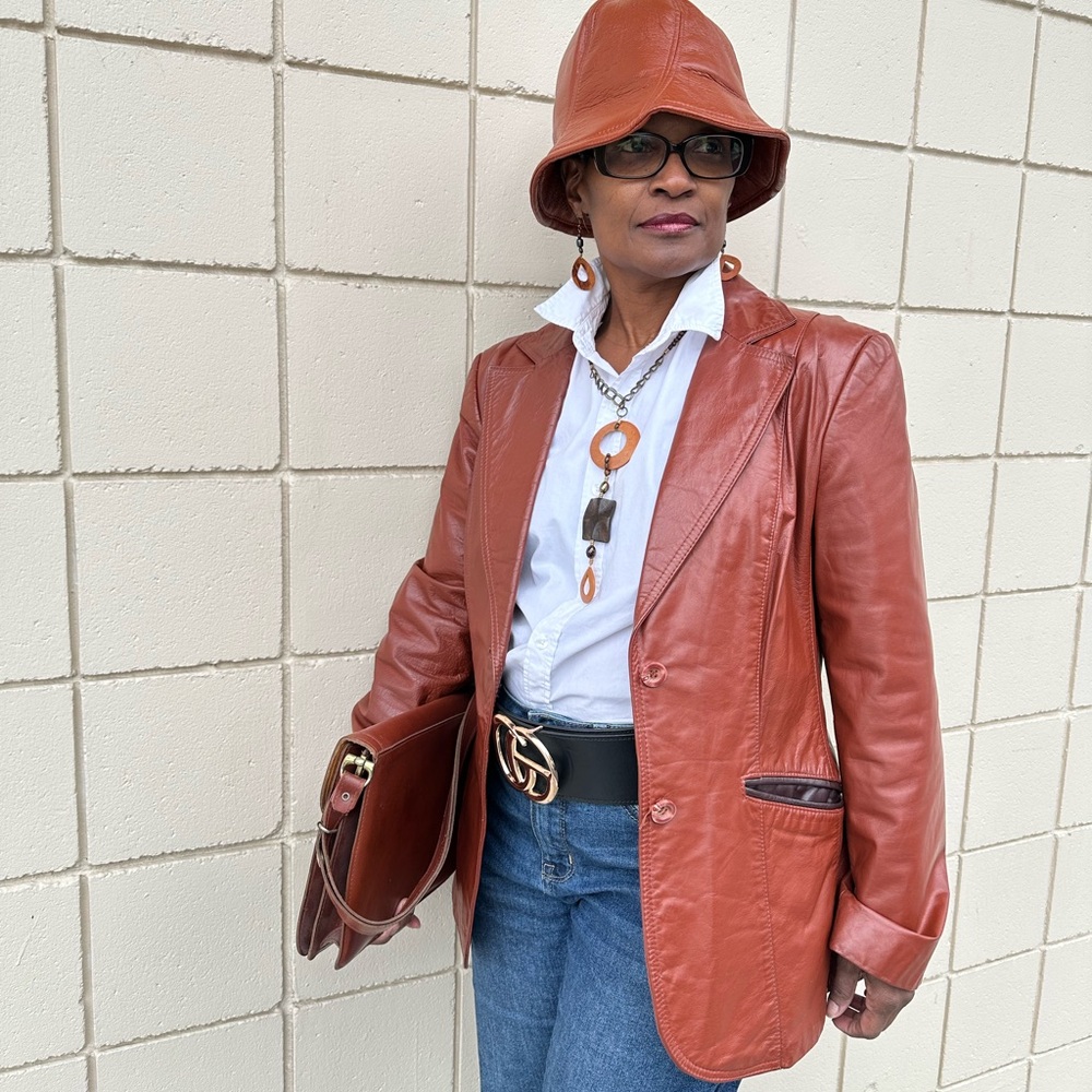 Vintage Rust Leather Jacket